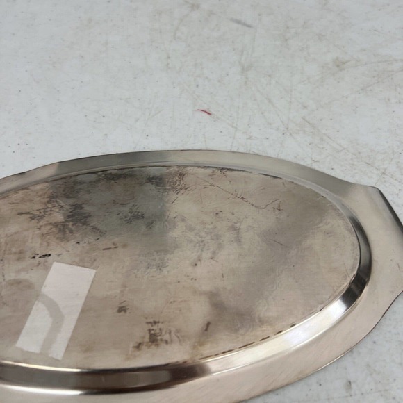 Vintage English Serving Tray Round Ornate Art Nouveau - Picture 7 of 10